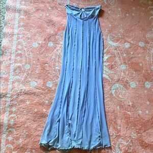 Chic Strapless Lavender Dress